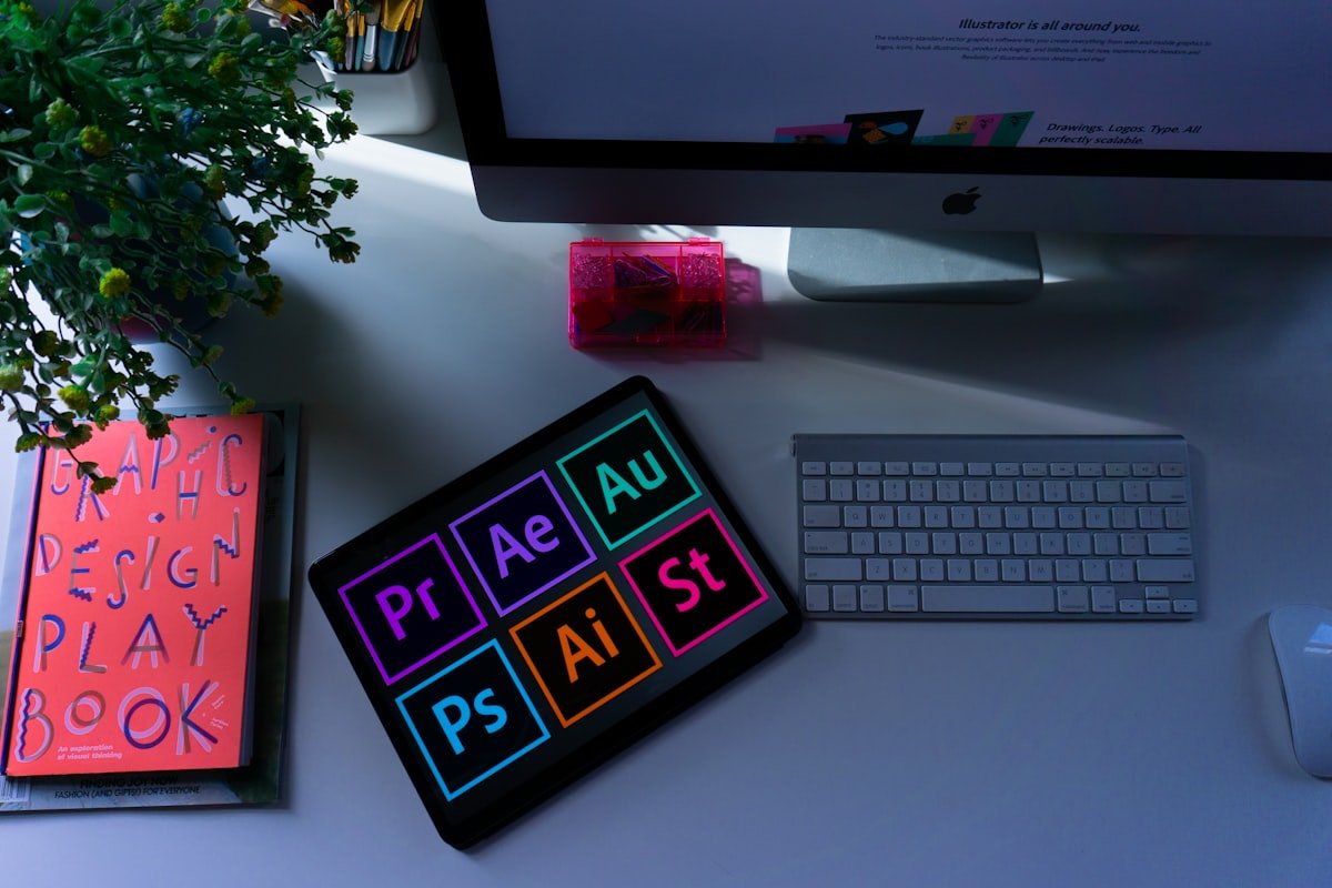 Colorful graphic design materials for marketing campaigns
